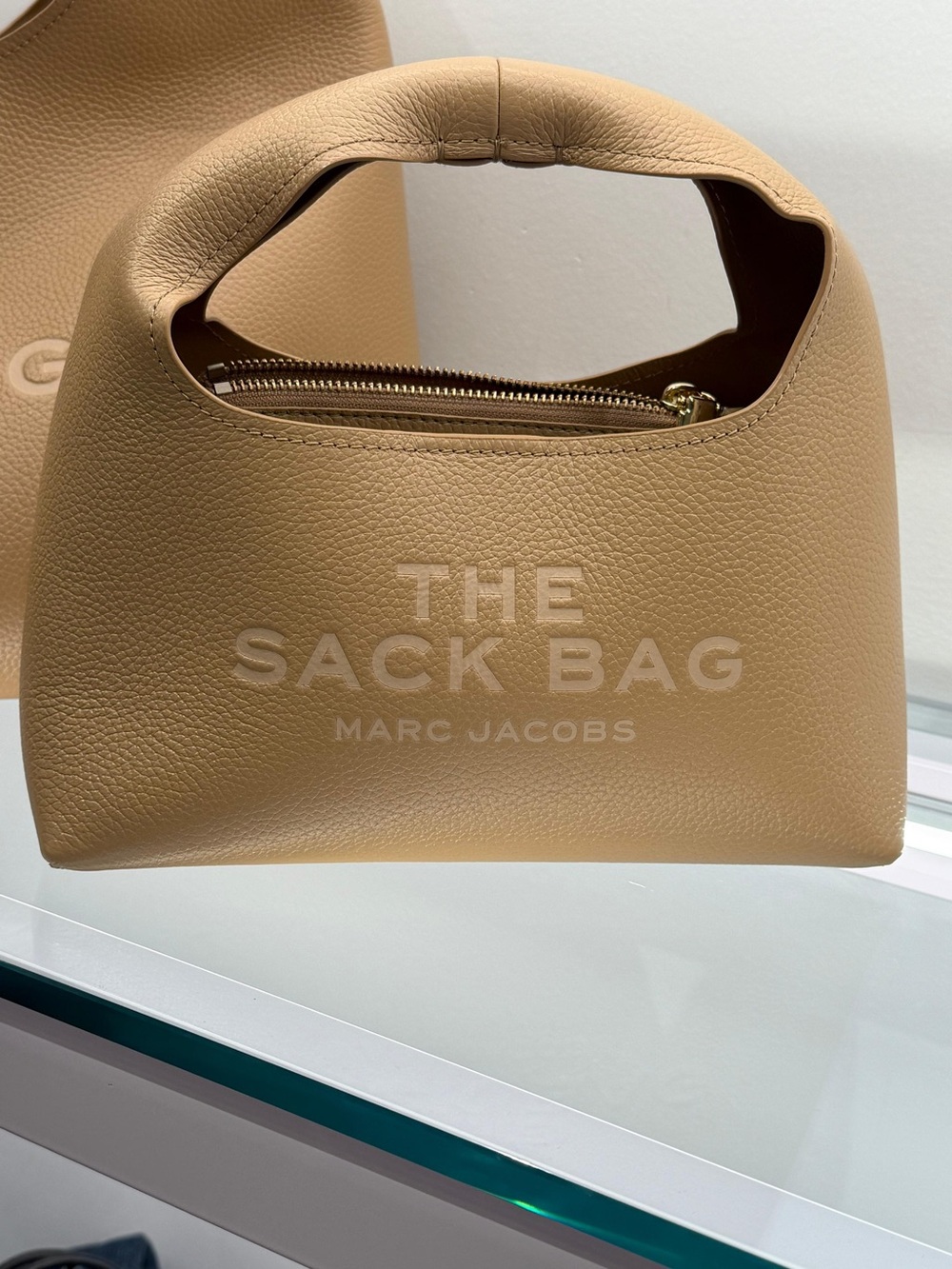 Marc Jacobs The Sack Bag in tan pebble leather